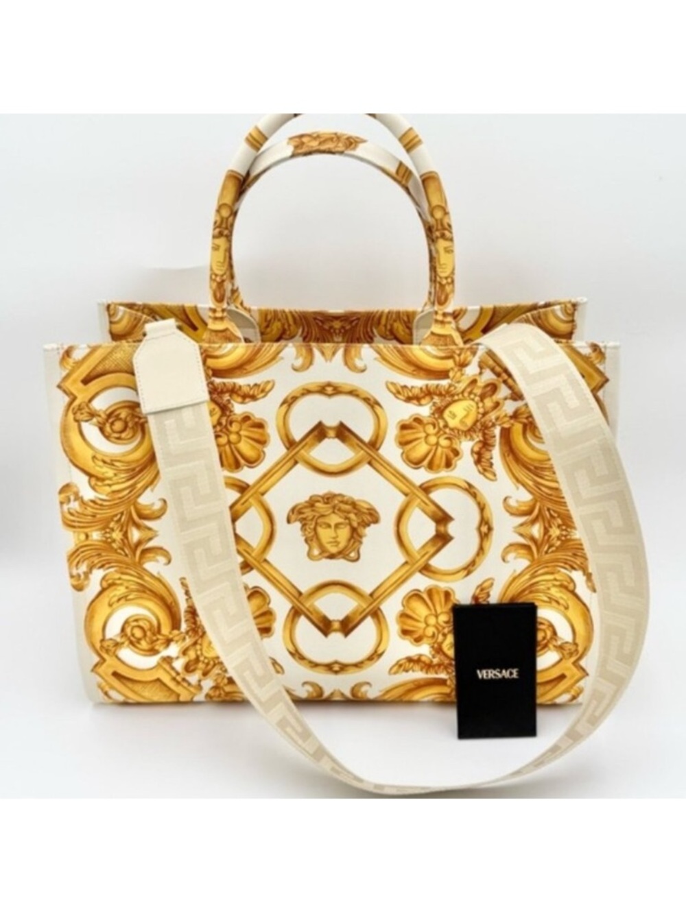 Versace Medusa Large Tote Bag With Versace Dust Bag NWT COA
